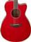 Yamaha FSC-TA Cutaway TransAcoustic Guitar Ruby Red Body Angled View